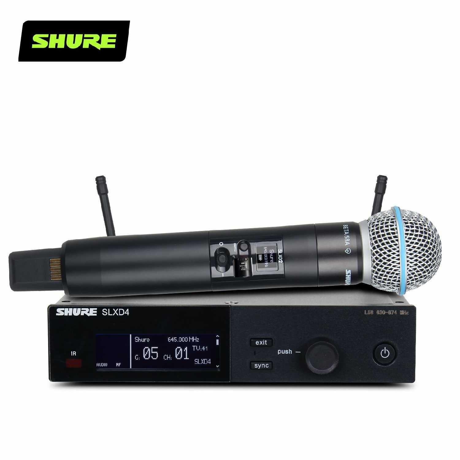 Профессиональный беспроводной динамический микрофон Shure SLXD24-BETA58A (1 перетащите 1) фотография 2