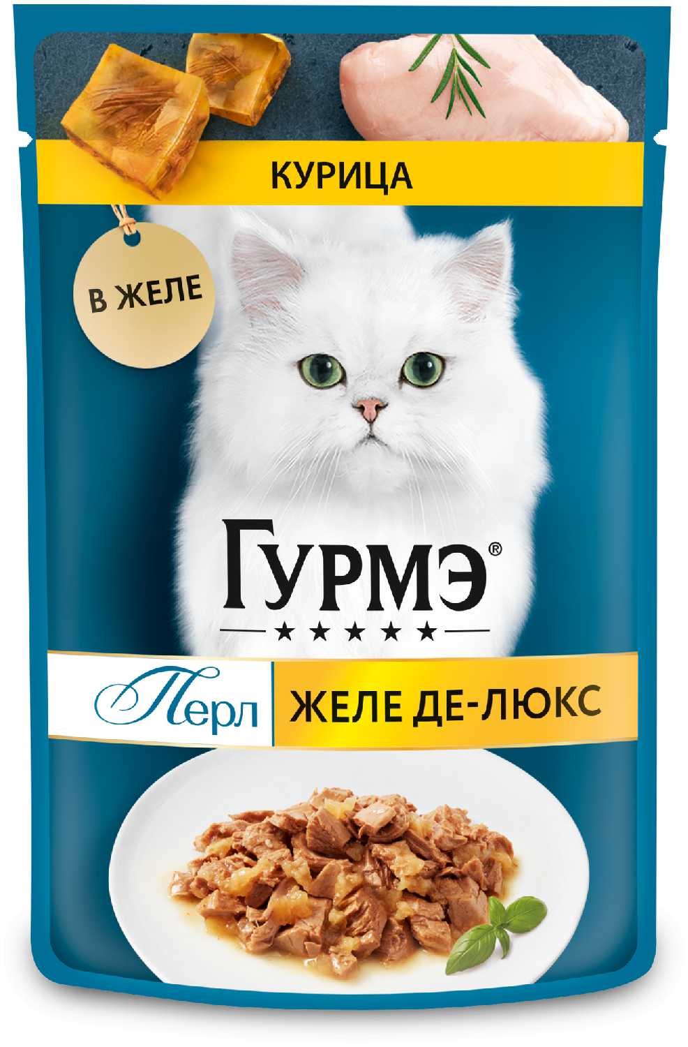 Корм для кошек Гурмэ Желе де-люкс с курицей фотография 7