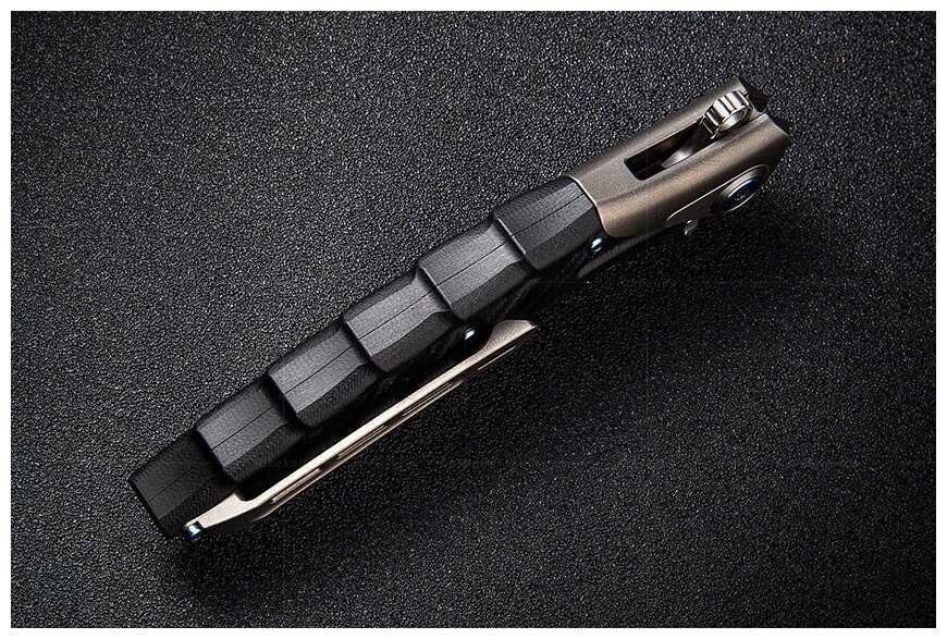 Нож складной Thor 7 Rikeknife, сталь 154CM, Black Titanium/G10 фотография 2