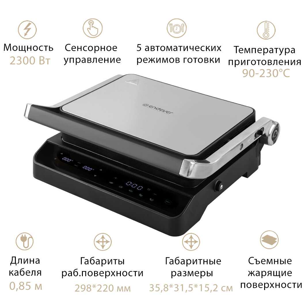 Гриль электрический ENDEVER GRILLMASTER-245 фотография 4