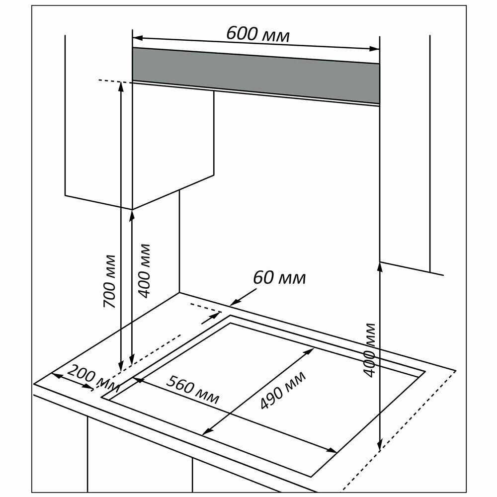 Газовая варочная поверхность NORDFROST HS 6043 B (чугун решетки, газ-контроль) фотография 17