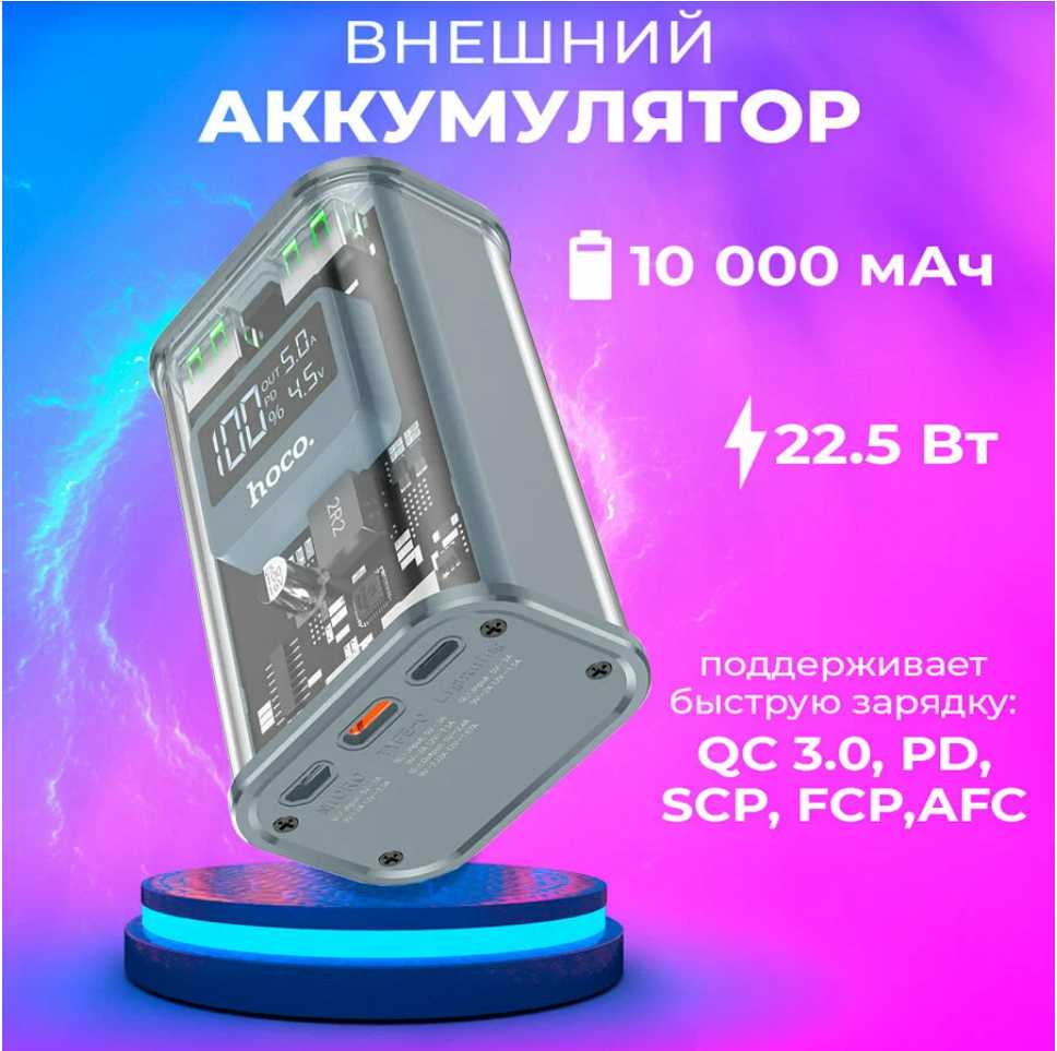 Внешний аккумулятор Hoco Power Bank J105 Discovery (6931474790125) фотография 19