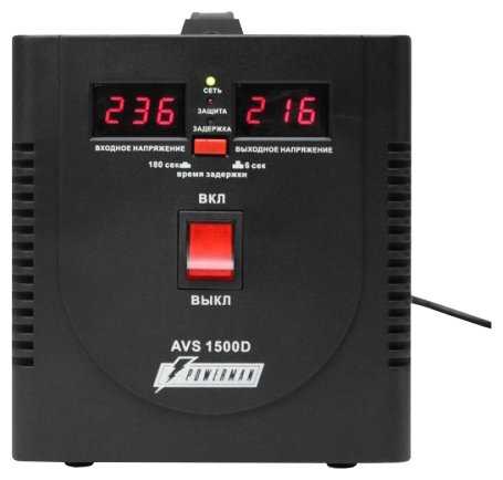Стабилизатор напряжения однофазный Powerman AVS 1500D Black фотография 1