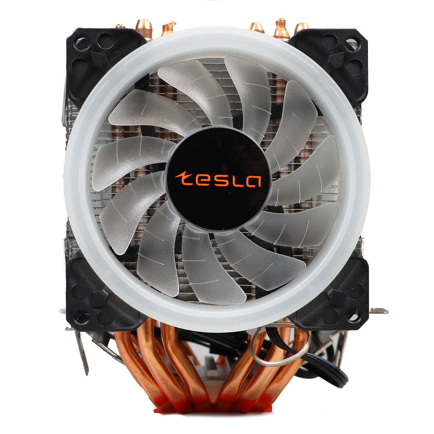 Кулер для процессора TESLA 620RGB (2х92мм, 2200rpm, 3-pin, Al+Cu) фотография 3
