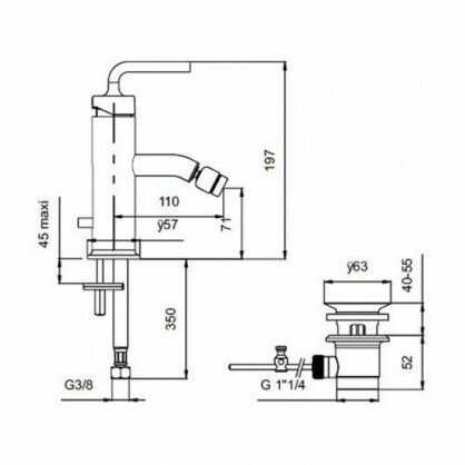 Смеситель для раковины Jacob Delafon Purist (E14402-4A-CP) фотография 15