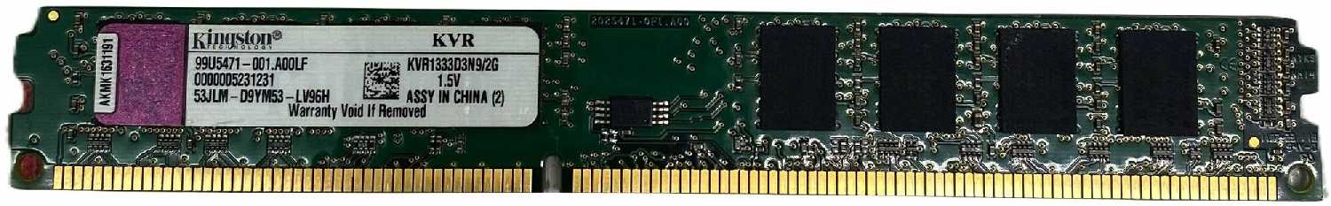 Оперативная память Kingston ValueRAM 2 ГБ DDR3 DIMM CL9 (KVR1333D3N9/2G) фотография 6