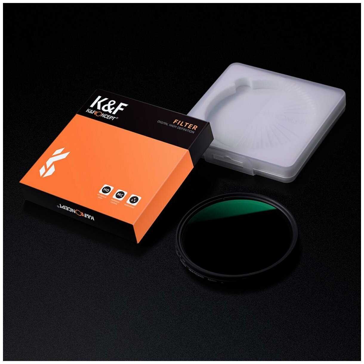 Переменный нейтральный фильтр K&F Concept Variable MC ND8-ND2000 Slim (77mm) фотография 15