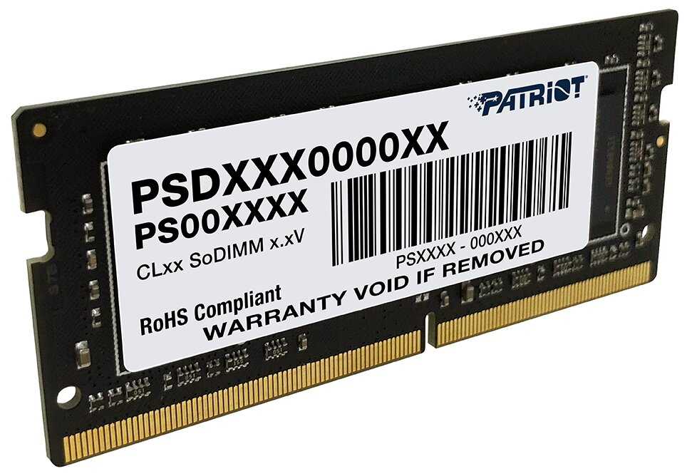 Оперативная память Patriot Memory SL 16 ГБ DDR4 2400 МГц SODIMM CL17 PSD416G240081S фотография 2