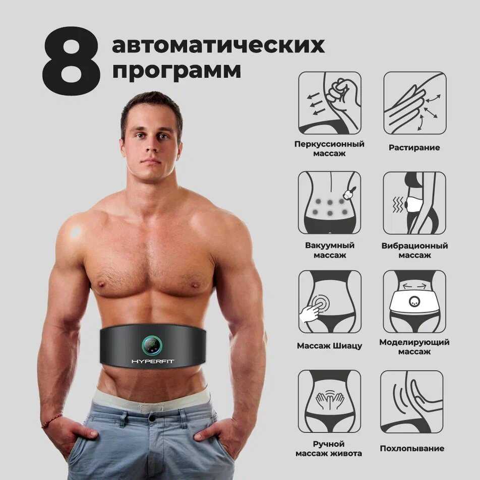 Миостимулятор HYPERFIT WIRKUNG Миостимулятор для пресса (GM-70) фотография 4