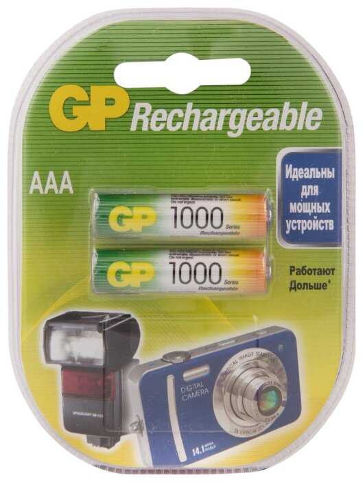 Аккумулятор Ni-Mh 1000 мА·ч 1.2 В GP Rechargeable 1000 Series AAA фотография 2