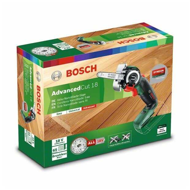 Электролобзик BOSCH AdvancedCut 18 0 коробка фотография 1