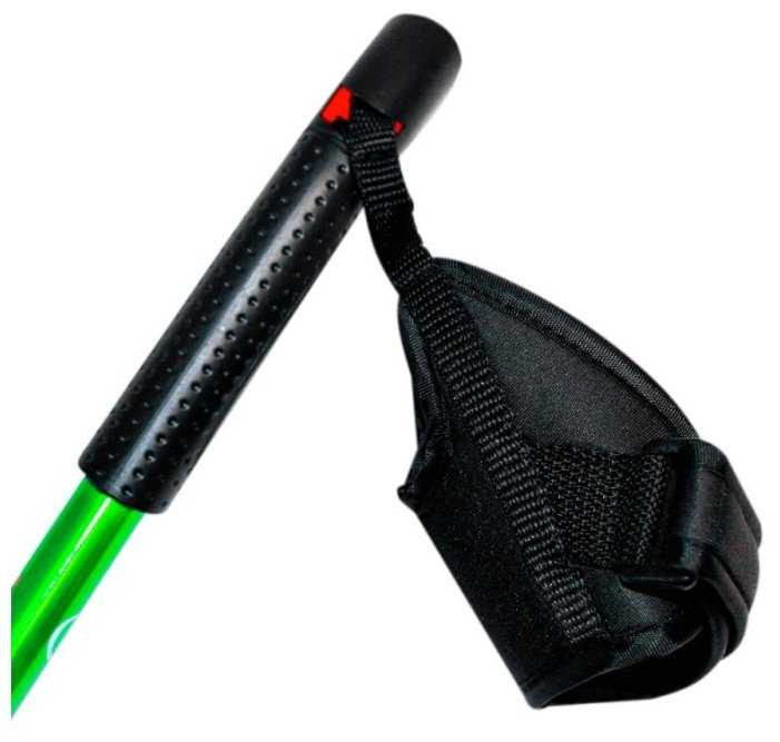 Палки для скандинавской ходьбы 2 шт телескопические складные GESS Classic Walker, зеленые, сменные насадки, система амортизации фотография 6