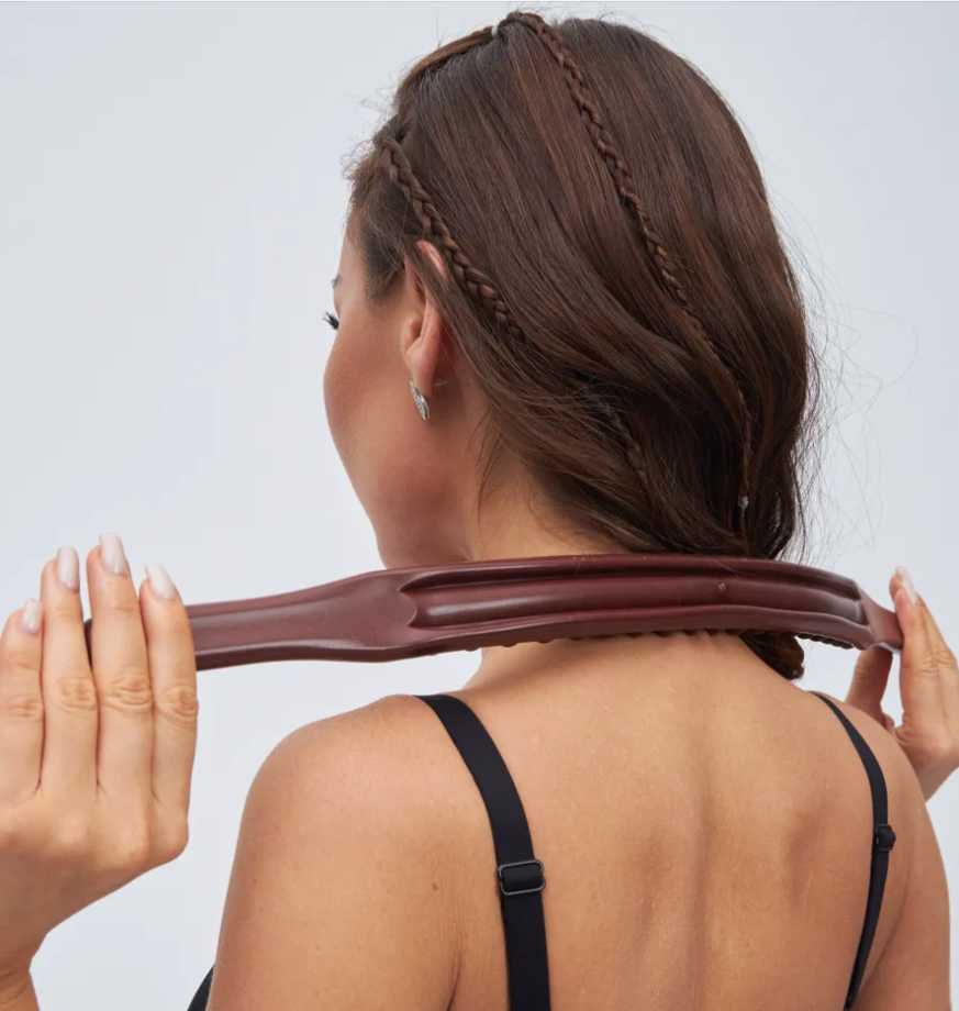 Антицеллюлитный ручной массажер Палка гуаша деревянная фотография 3