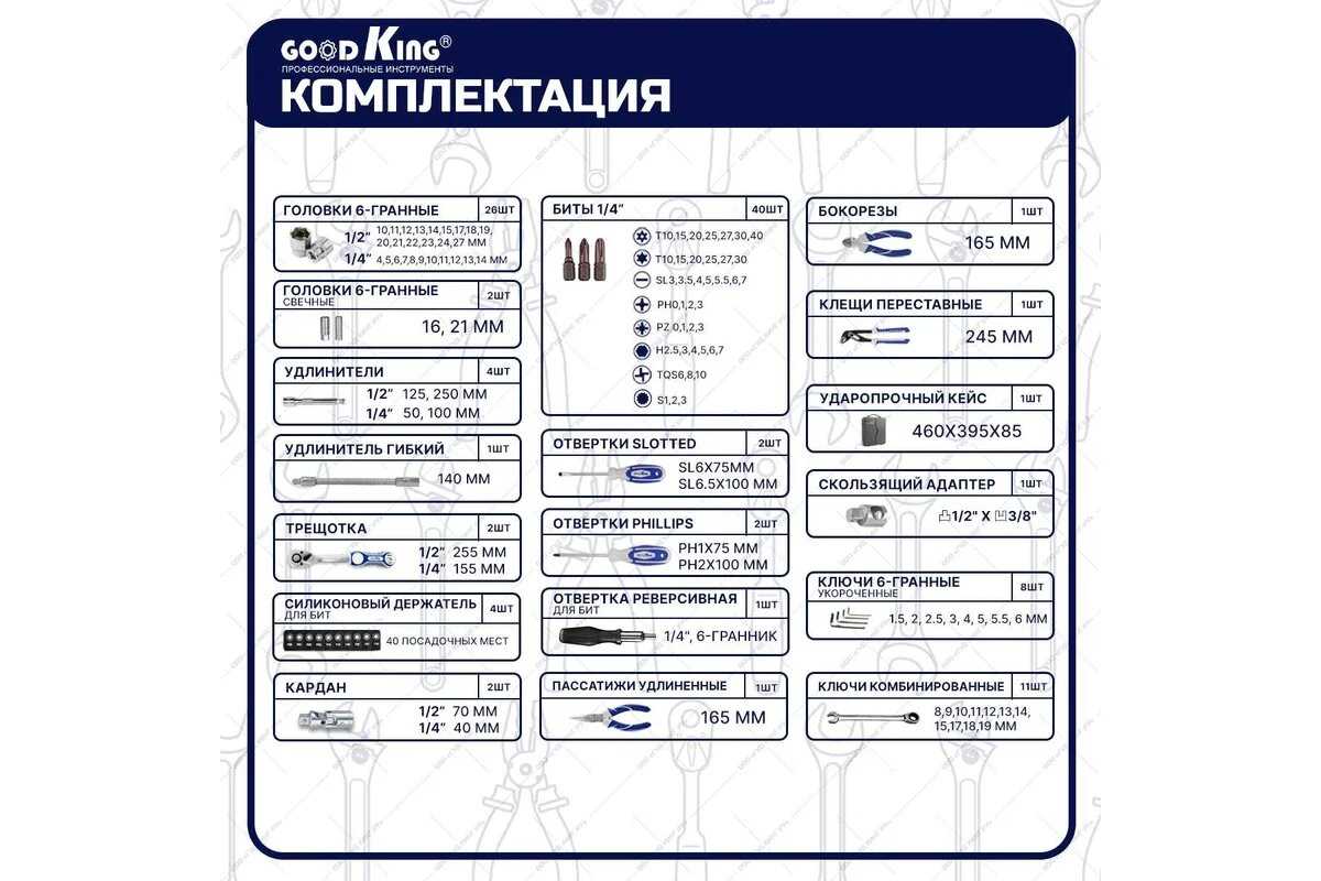 Набор строительных инструментов GOODKING Набор строительных инструментов (M-10110) фотография 23