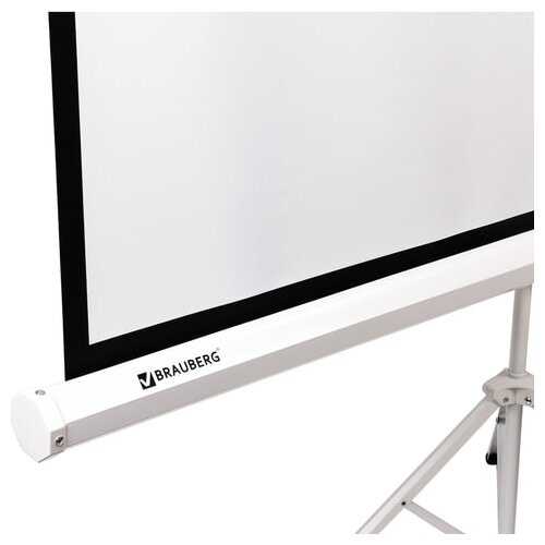 Рулонный матовый белый экран BRAUBERG Tripod 236730 фотография 6