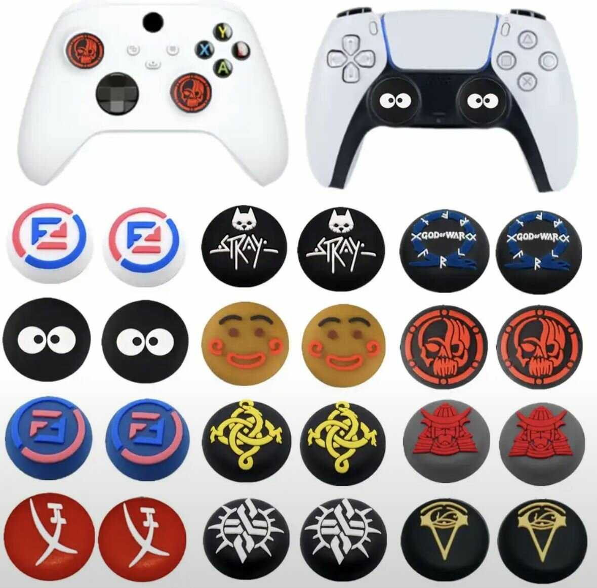 Защитные силиконовые накладки для джойстика PS5 DualSense, PS4 DualShock, Xbox 360 Xbox One Series фотография 28