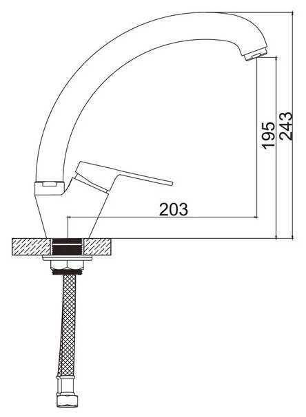 Смеситель для раковины (умывальника) Accoona H850 A84050, рычажный фотография 2