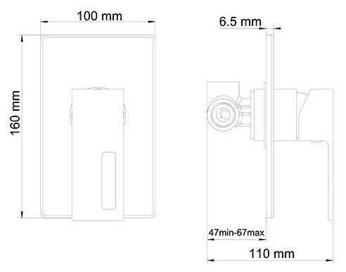 Смеситель для душа WasserKRAFT Alme 1551, рычажный фотография 1