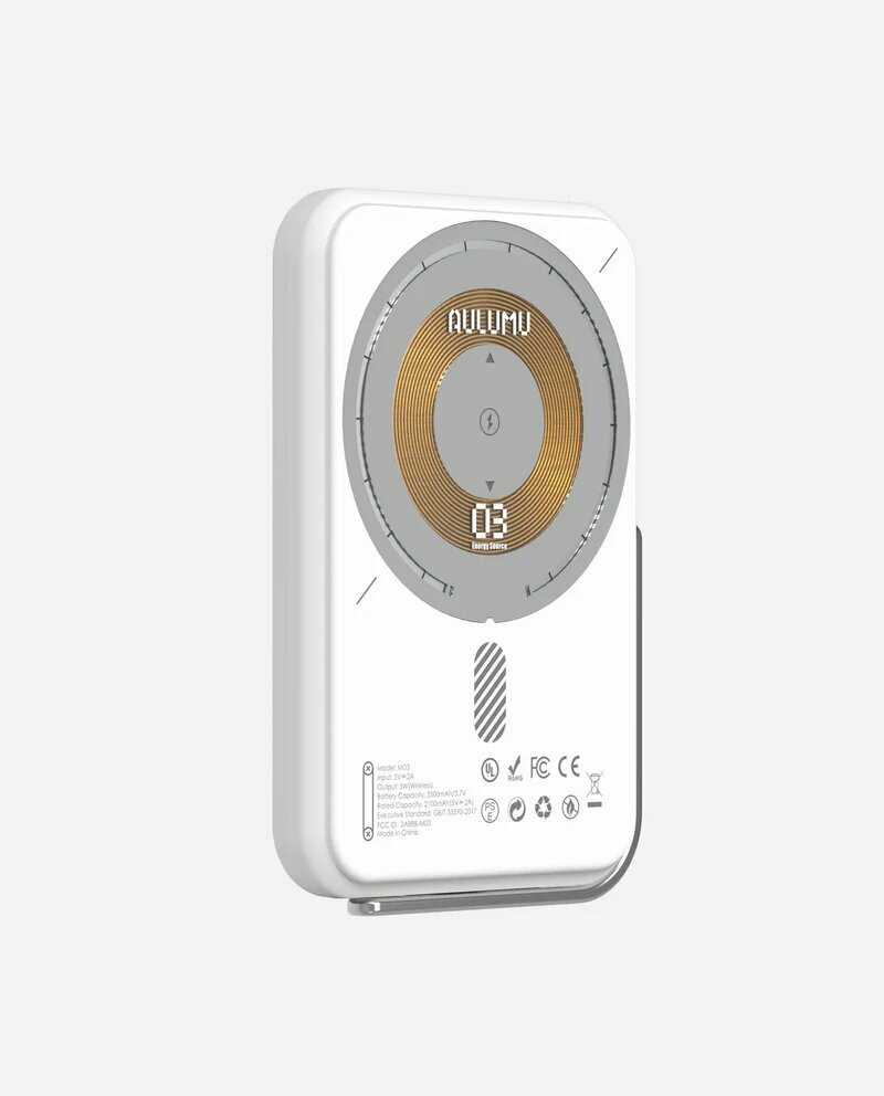 Внешний магнитный аккумулятор с подставкой Aulumu M03 MagSafe Battery Pack (3500 мАч) фотография 20