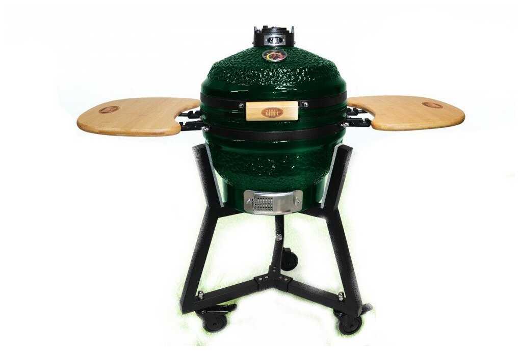 Керамический гриль-барбекю 16 дюйма (зеленый) (39,8 см)