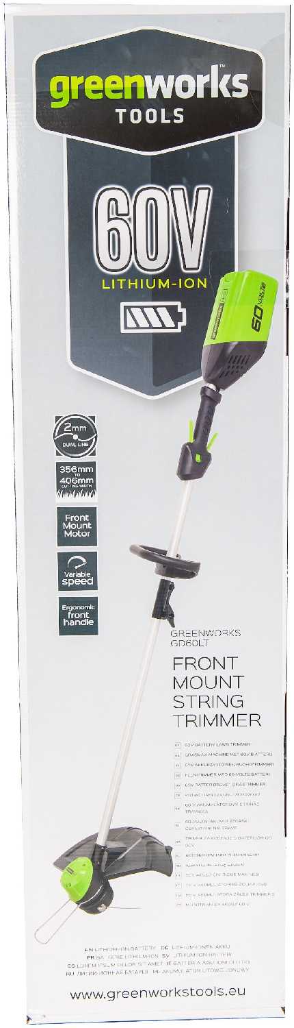 Триммер электрический Greenworks 60V 40cm GD60LT (2103207) фотография 15