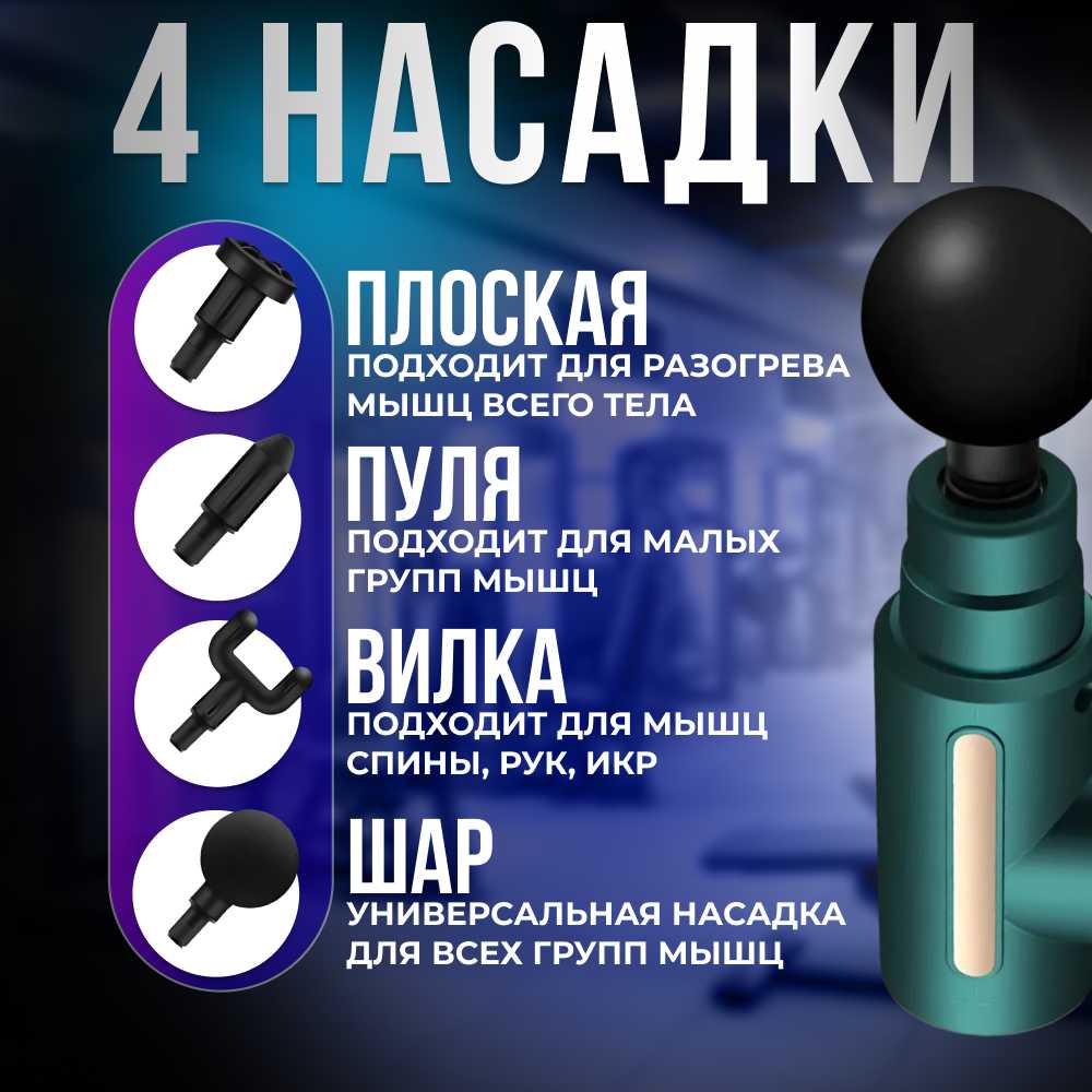 Массажер Вибромассажер Массажный пистолет фотография 4