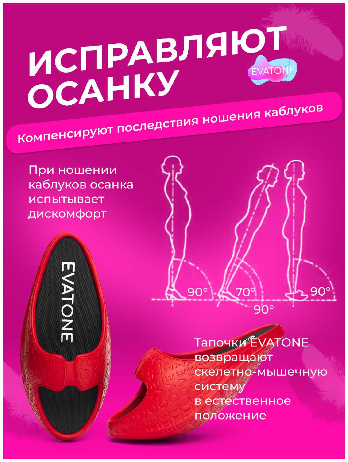 Фитнес тапочки Эватон EVATONE фотография 4