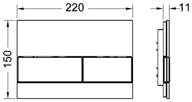 Клавиша смыва TECE TECEsquare стеклянная зеленая/сатин 9240804 фотография 1
