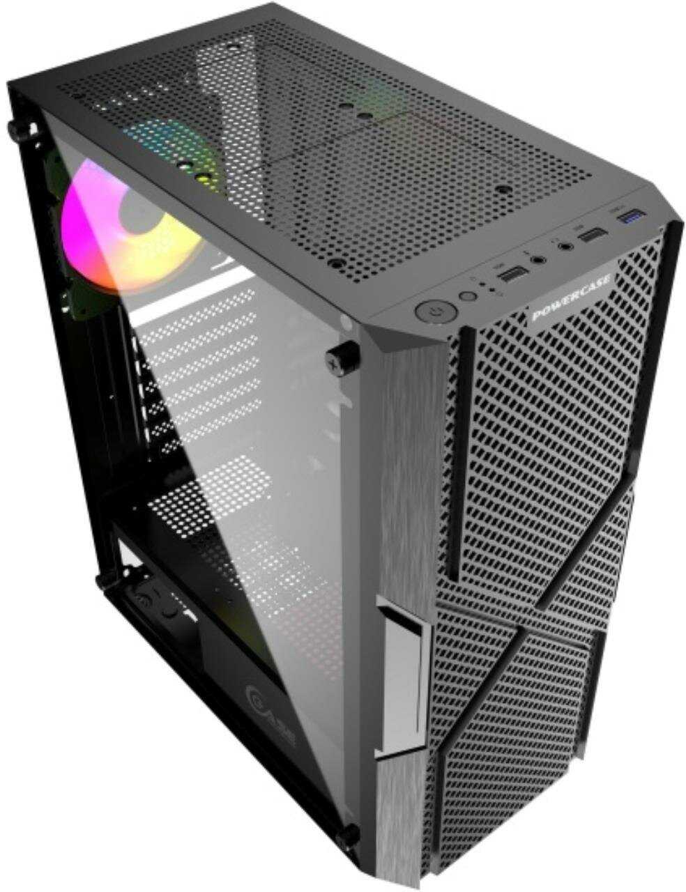 Корпус Powercase Mistral T4B, Tempered Glass, 4x 120mm 5-color fan фотография 3