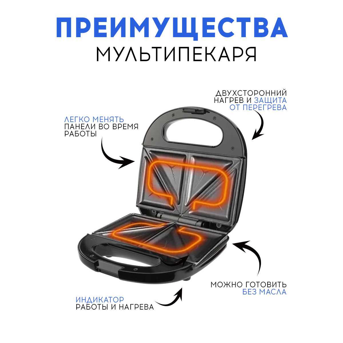 Вафельница Jamaky Вафельница 4в1 фотография 1