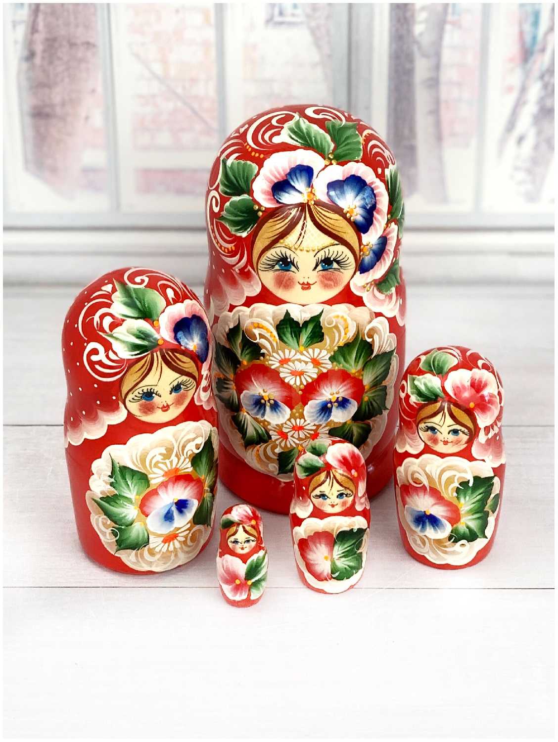 Матрешка деревянная детская/развивающие игрушки от 1 года/деревянные игрушки развивающие/сувениры фотография 6