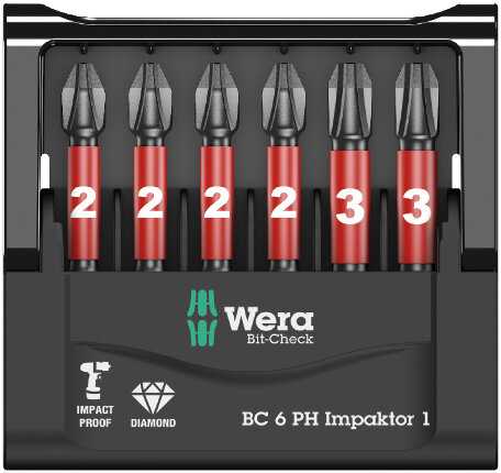 Bit-Check 6 PH WERA Impaktor 1 (WE-057691) фотография 8
