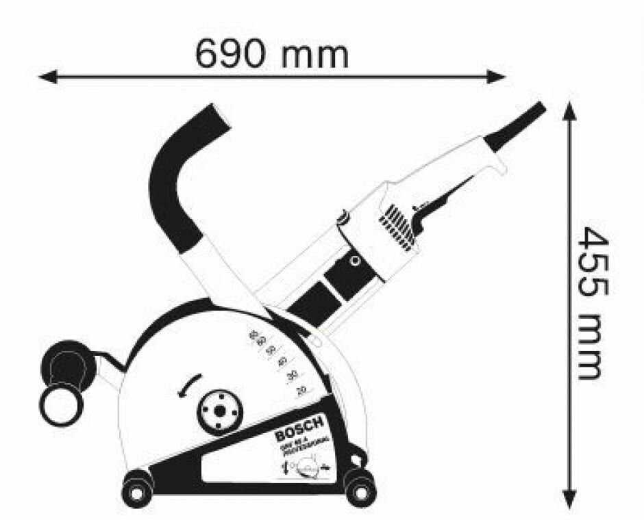 Штроборез BOSCH GNF 65 A фотография 3