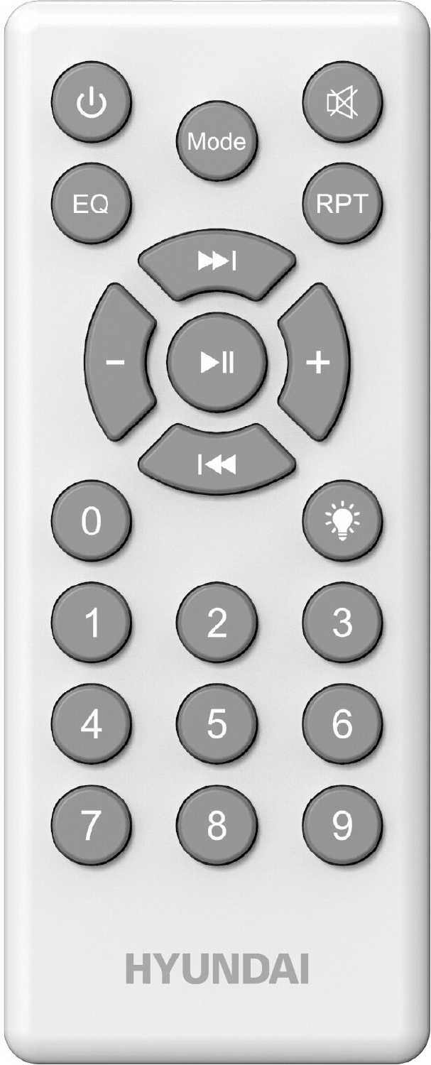 Минисистема Hyundai H-MC1292, 18 Вт, FM, USB, BT, micro SD фотография 6