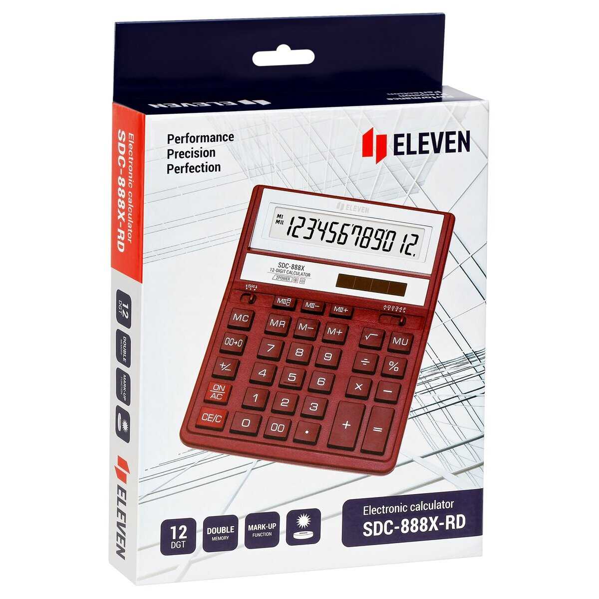 Калькулятор Eleven SDC-888X (SDC-888X-RD) фотография 4