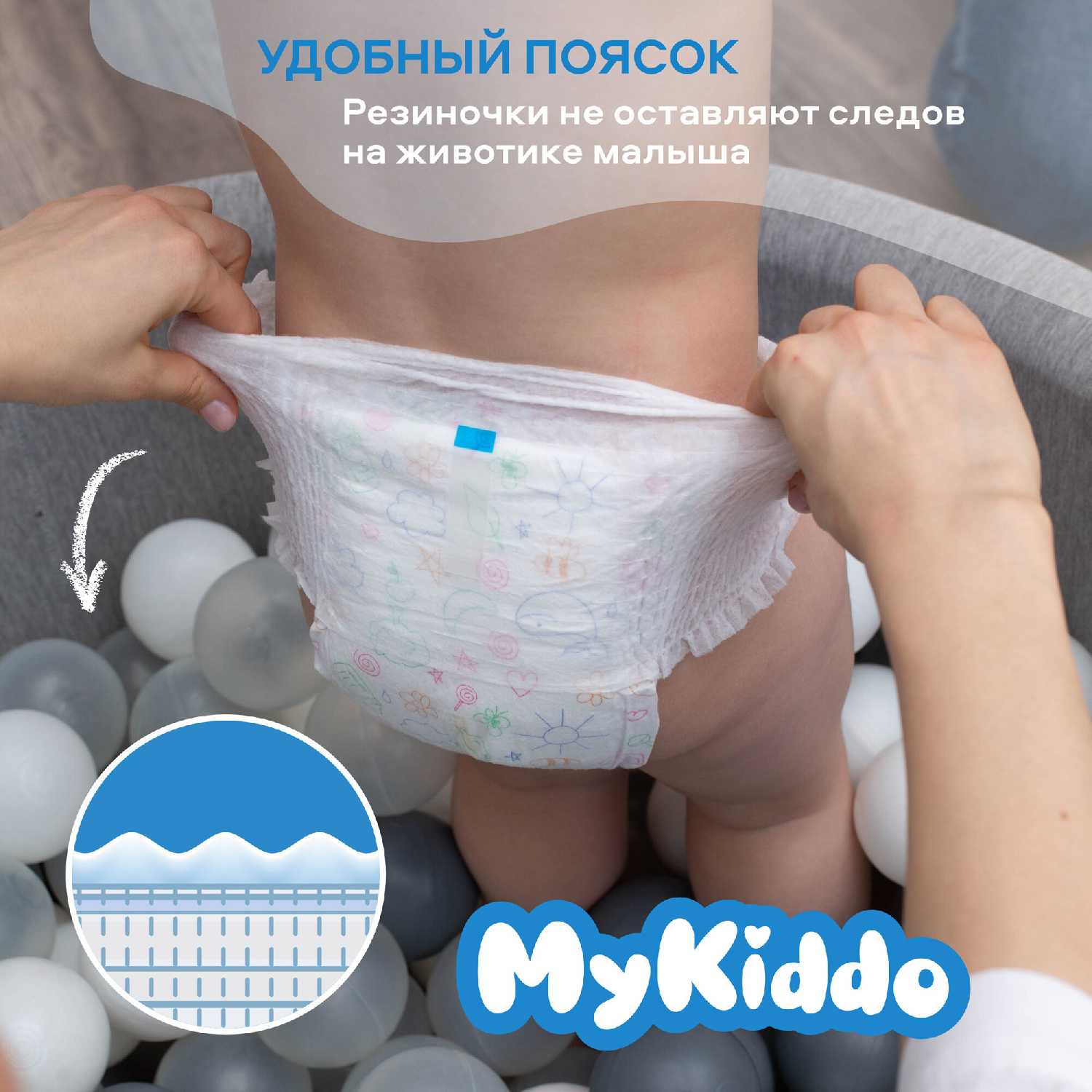 Подгузники MyKiddo Premium XXL фотография 6