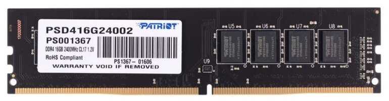 Оперативная память Patriot Memory SL 16 ГБ DDR4 DIMM (PSD416G24002)
