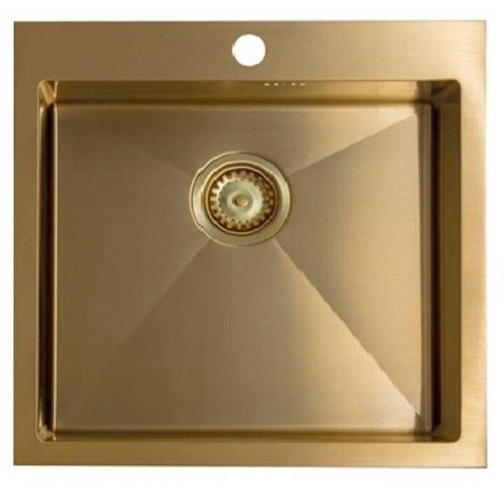 Мойка нержавеющая для кухни Seaman Eco Marino 600х500 мм SMV-600 Gold Satin
