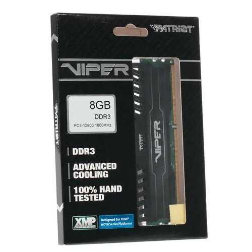 Оперативная память Patriot Memory VIPER 3 8 ГБ DDR3 DIMM CL10 (PV38G160C0) фотография 7