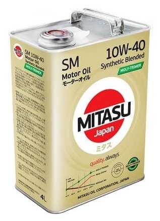 Синтетическое моторное масло Mitasu MJ-M22 Moly-Trimer SM 10W-40