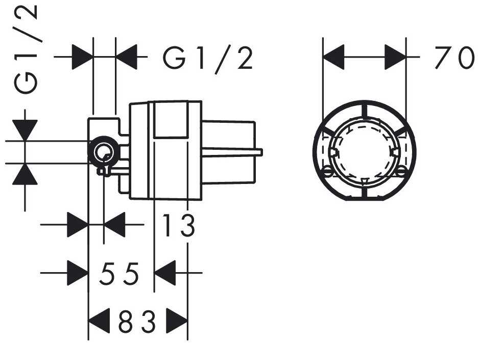 Смеситель для ванны hansgrohe Logis 71666000 (71606000 + 13620180/01800180), рычажный фотография 3
