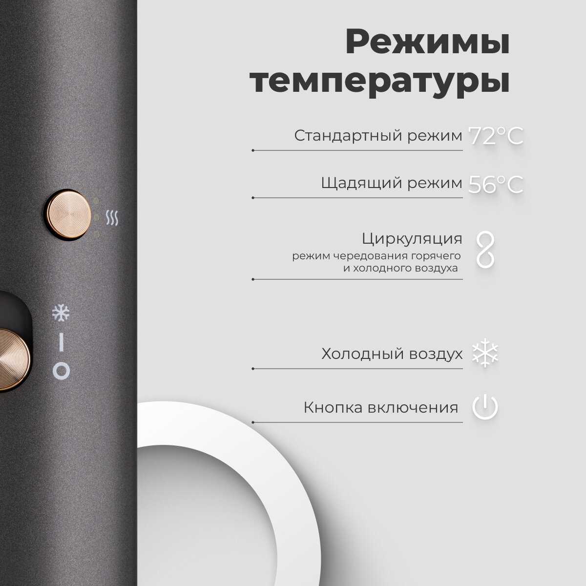 Профессиональный фен для волос Zofft Air Gloss Pro (HS-102W) фотография 19