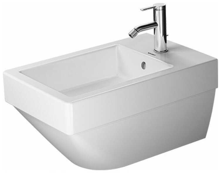 Биде подвесное DURAVIT Vero Air 227415 с горизонтальным выпуском фотография 6