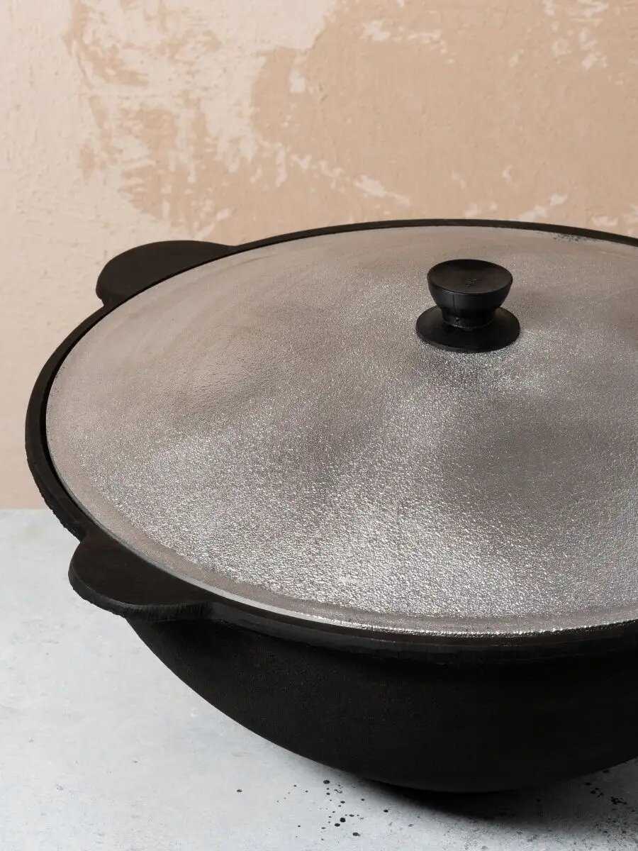 Казан Казан чугунный с крышкой (16 л) фотография 5