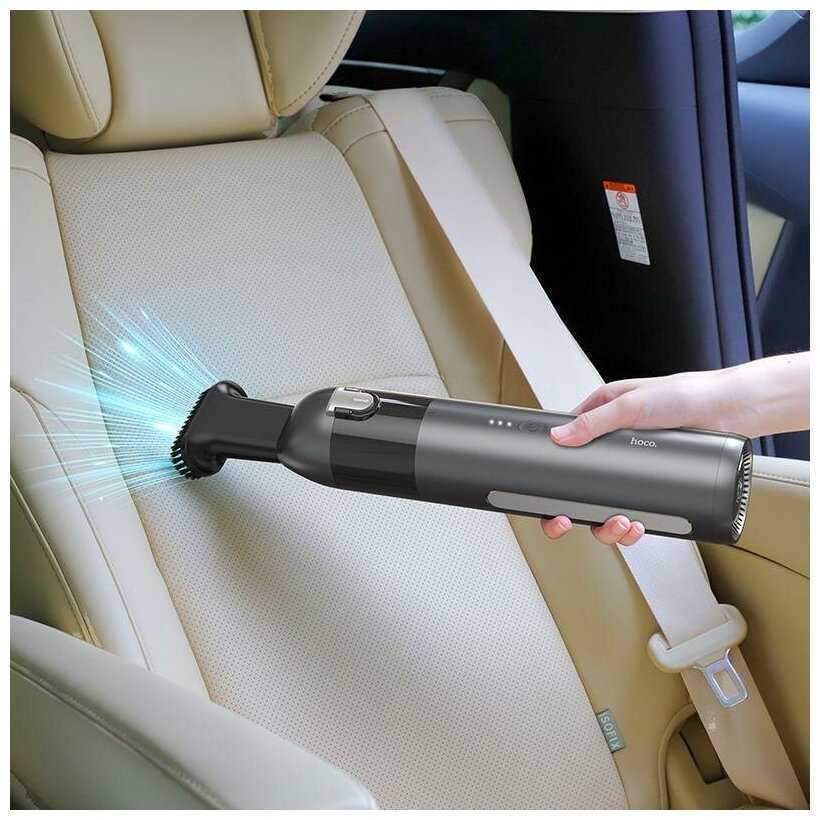 Пылесос автомобильный Hoco S20 Extreme speed portable car vacuum cleaner, серый фотография 8