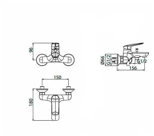 Смеситель для ванны M&Z Laguna LGA00100 фотография 1