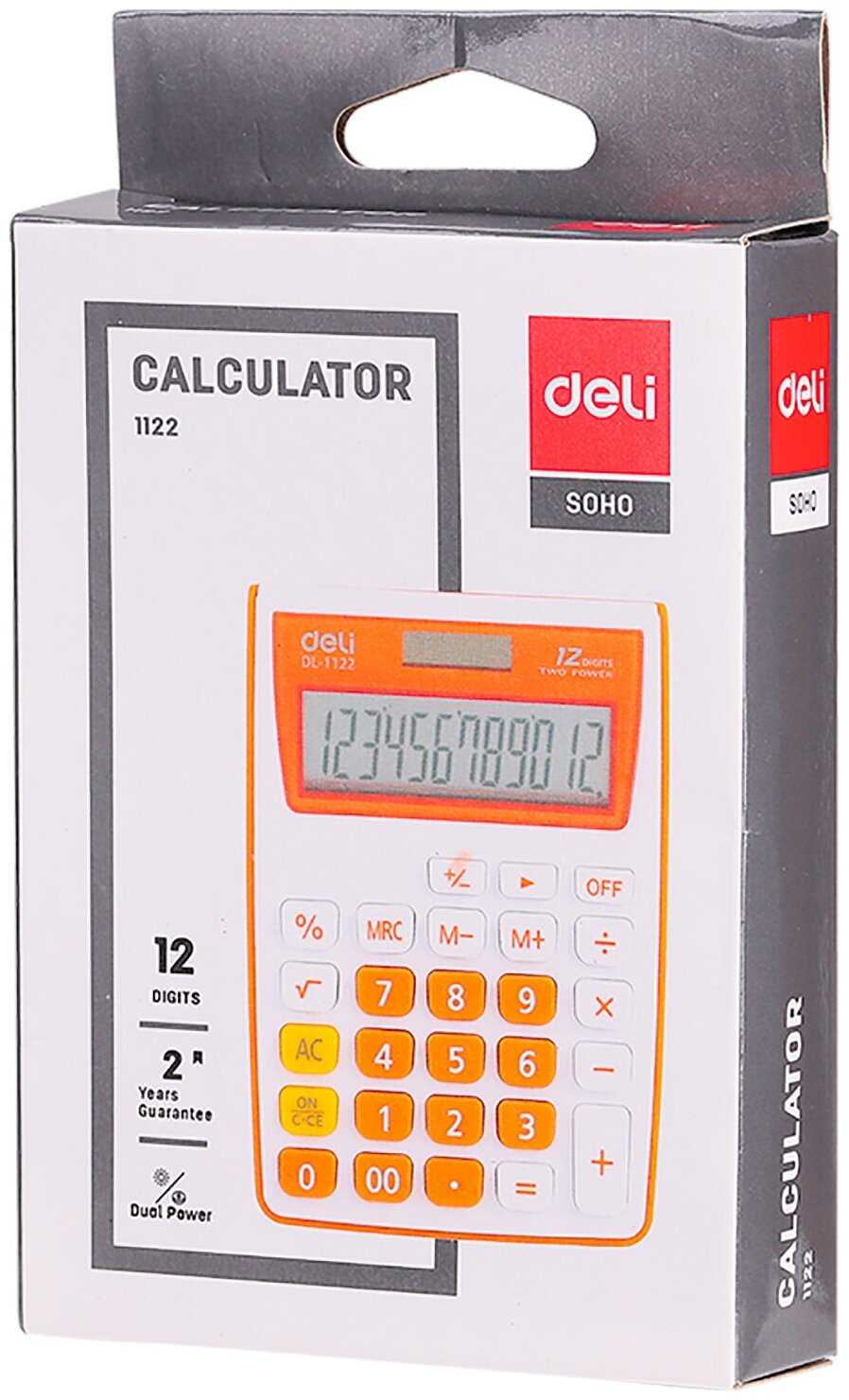 Калькулятор Deli EM120 (12р) фотография 5