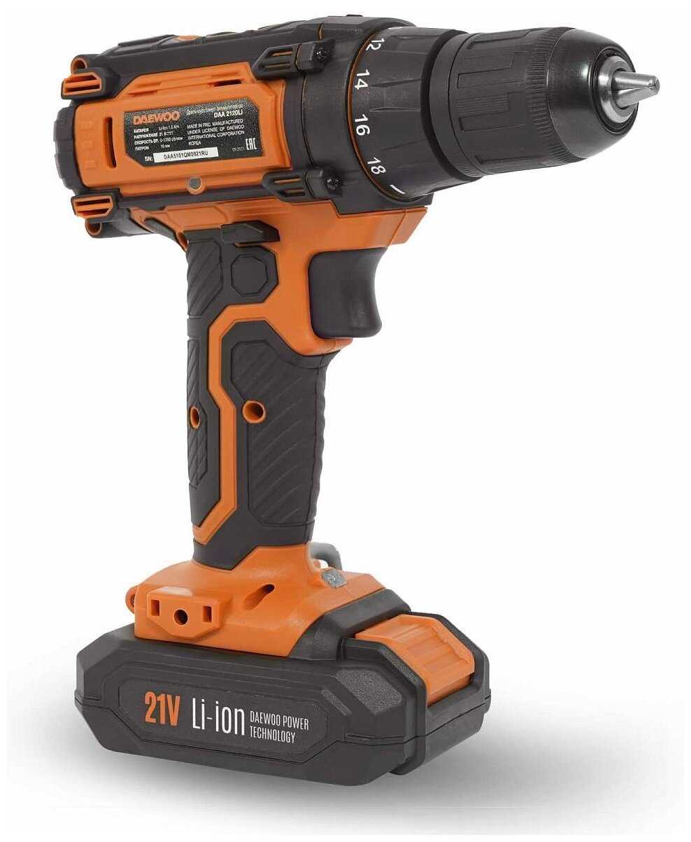 Аккумуляторная дрель-шуруповерт Daewoo Power Products DAA 2120Li (2021) фотография 5
