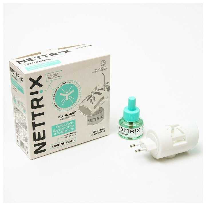 Фумигатор + жидкость Nettrix Universal, 30 ночей, жидкость + фумигатор фотография 1
