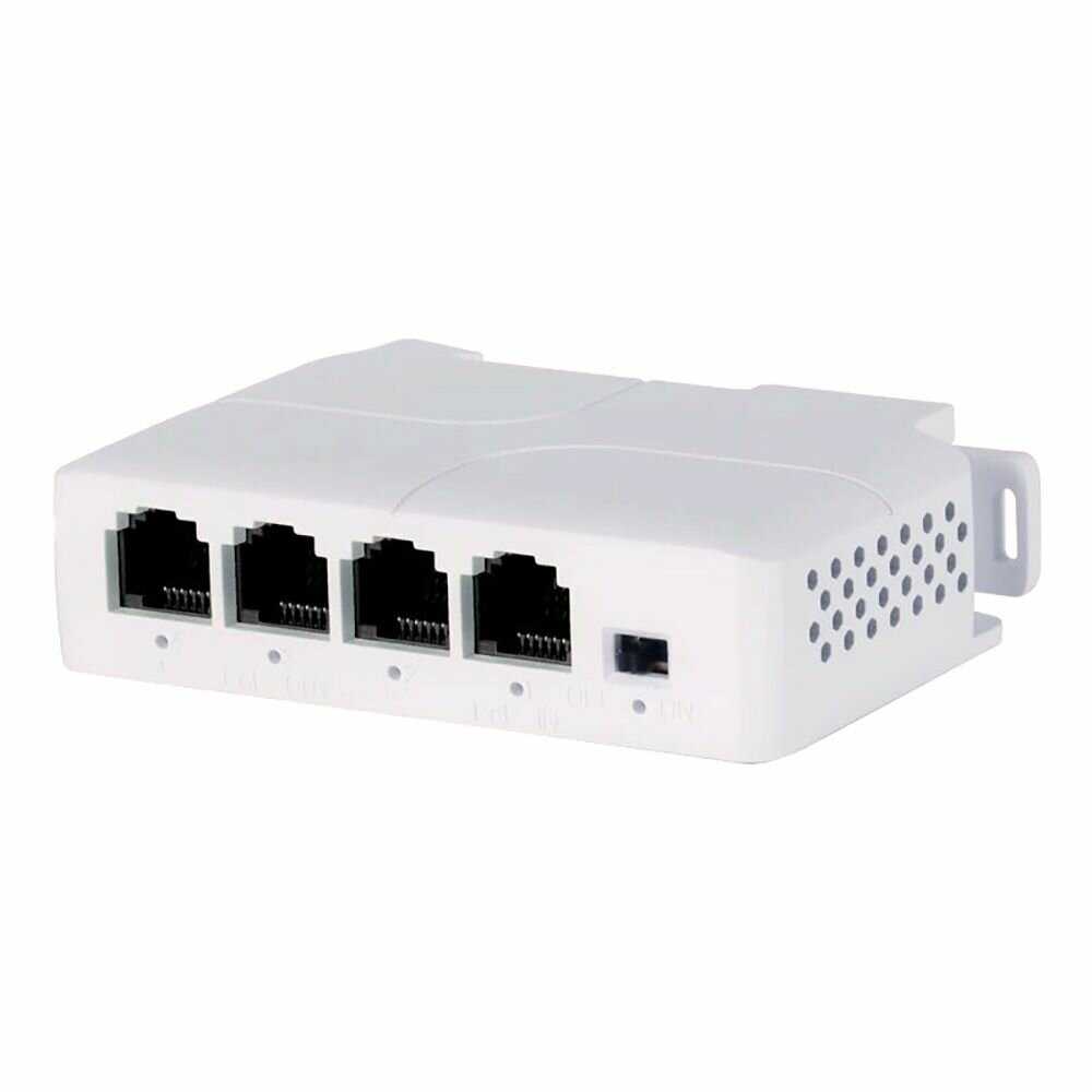 Удлинитель PoE Recon IEEE802.3af/at до 100 м, бюджет PoE 25Вт, коммутатор на 3 порта 100 Мбит/с фотография 2